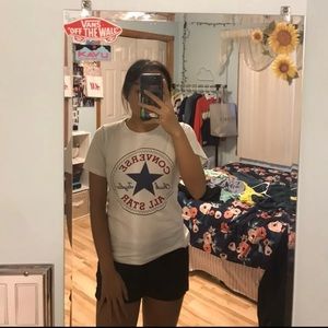 White converse shirt
